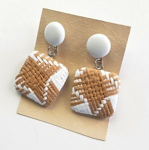 Handcrafted Weaved Dangling Stud Earrings